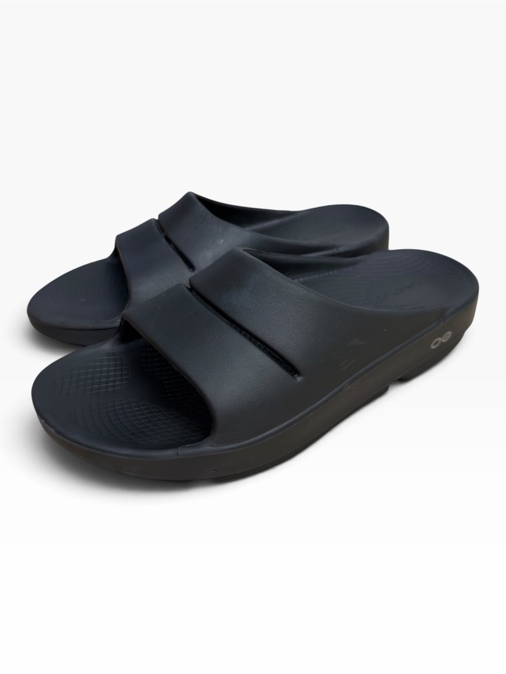 OOFOS OOahh Slides Black Recovery Sandals OOfoam Womens 9 Mens 7 EU 40 Comfort